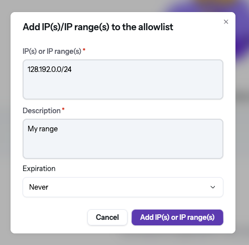 CrowdSec Allowlists Add Items